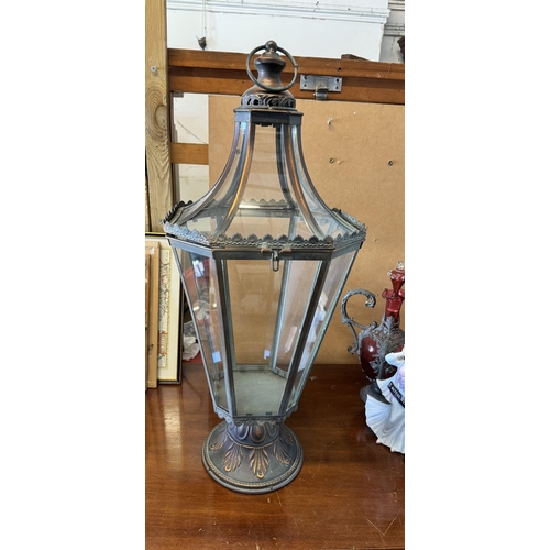 108 - Large copper hall lantern