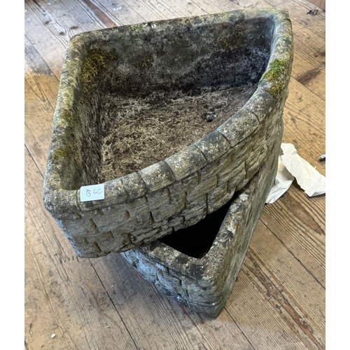 96 - 2 corner stoneware troughs