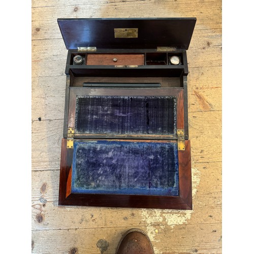 42 - Edwardian edbonised writing box