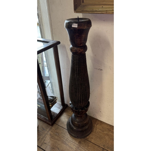 107 - Wooden candle stand