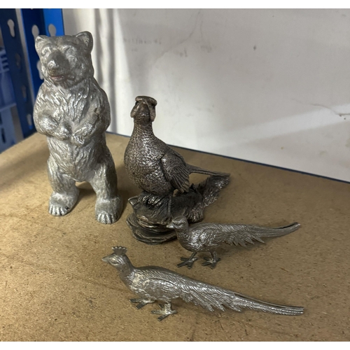 48 - Silver plated animals