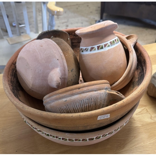 65 - Terracotta bowls etc