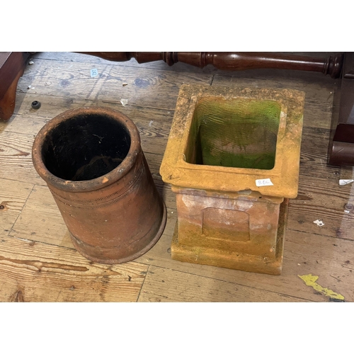 99 - 2 terracotta chimney pots