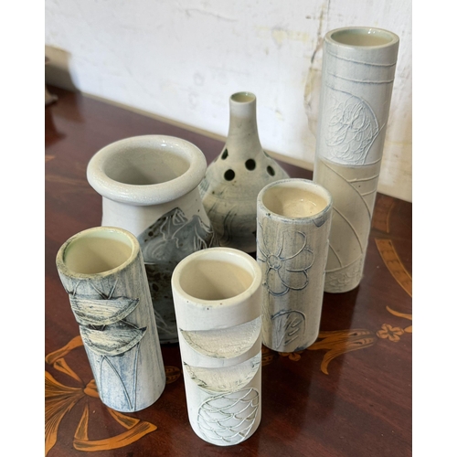 233 - 6 Penzance studio pottery vases