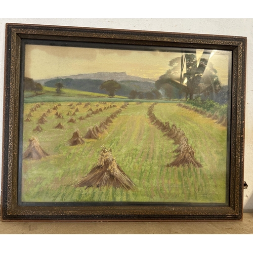 237 - Oil on canvas cornstooks