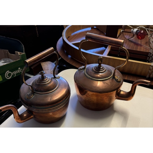 269 - 2 Victorian copper kettles