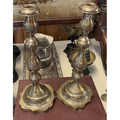 758 - Pair silver hallmarked candlesticks