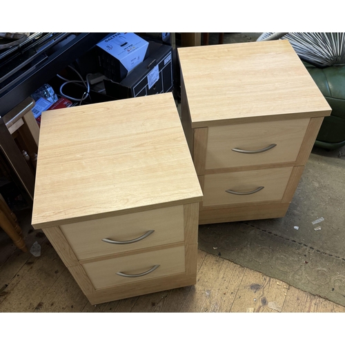 636 - Pair bedside chests