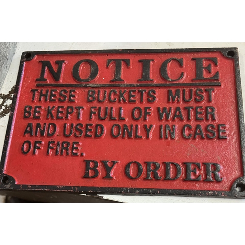 658 - Cast iron Notice sign