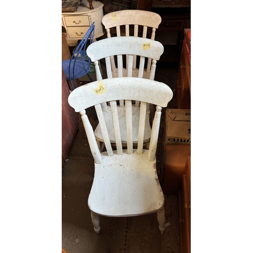 683 - 3 painted chairs