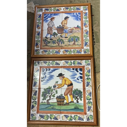 690 - 2 framed tiles