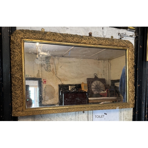 743 - Gilt overmantle mirror