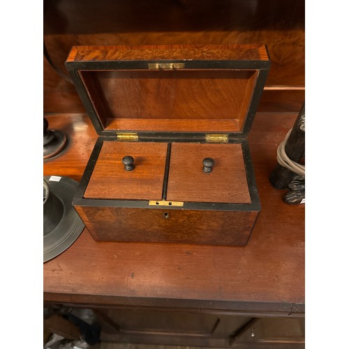 160 - Victorian walnut & cross banded box