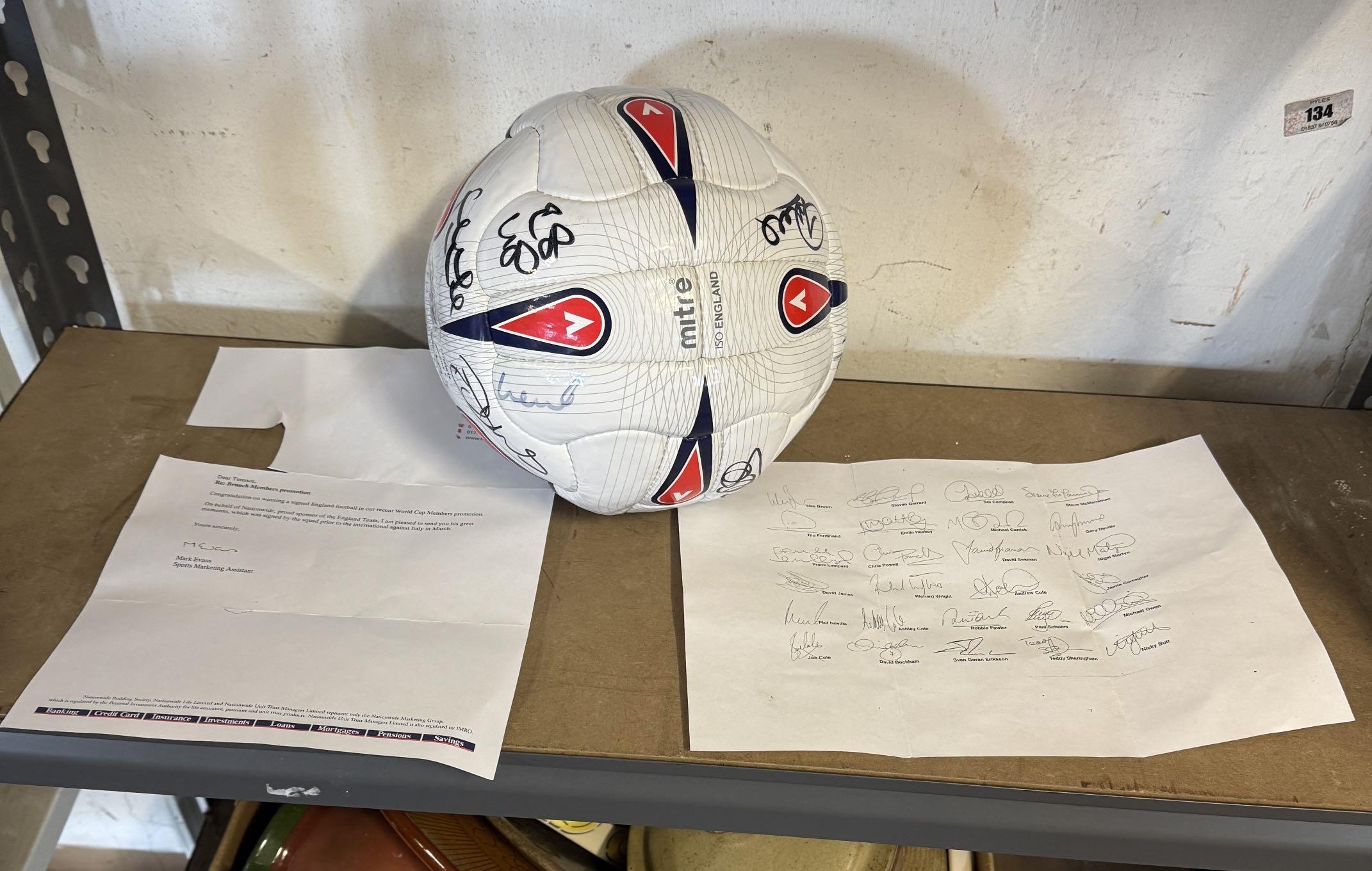Signed England football