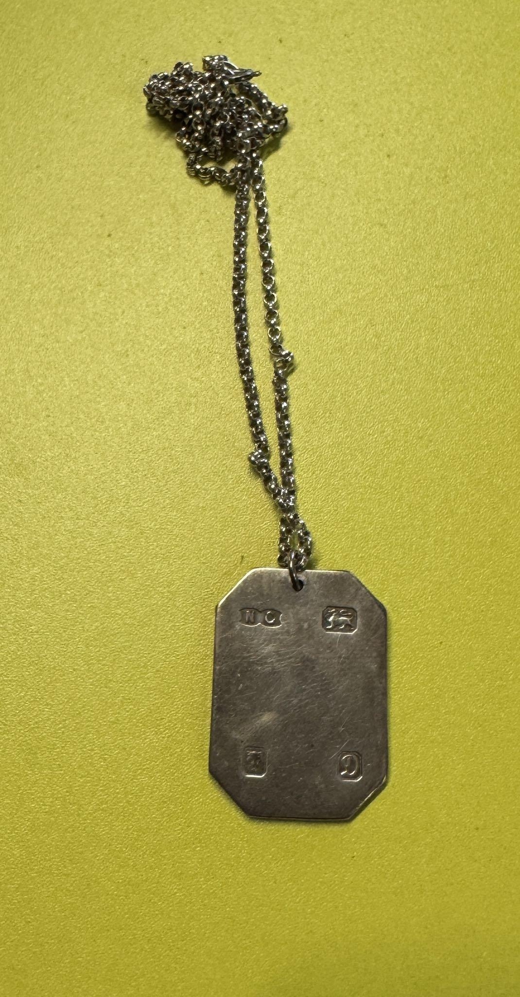 Silver ingot & chain