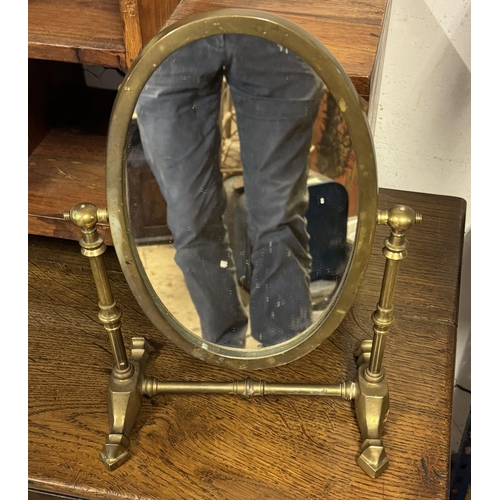 21 - Brass swing mirror