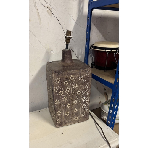 20 - Large pottery lamp