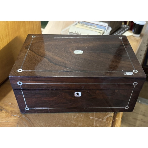 38 - Rosewood sewing box