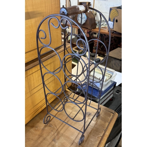 43 - Wrought iron wine rack