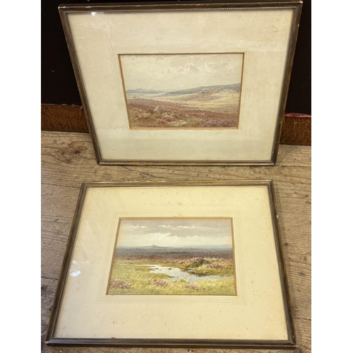 34 - Charles E Britain-pair watercolours Dartmoor