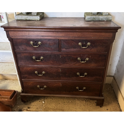 451 - 19th century mahogany chest 5 drawers