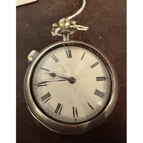 640 - Verges silver pocket watch