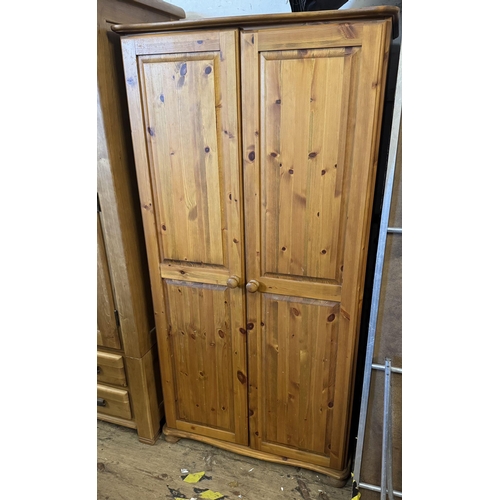 708 - Pine 2 door wardrobe