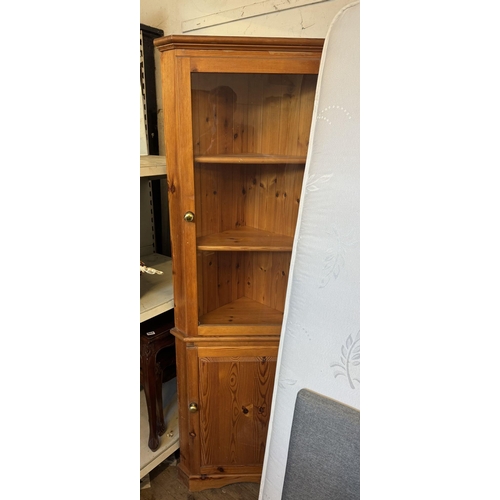 714 - Pine corner cabinet