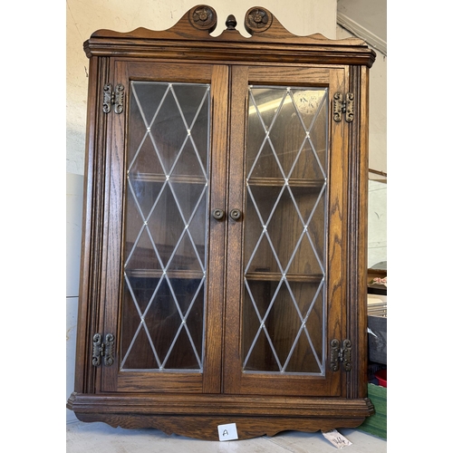 728 - Oak corner cabinet