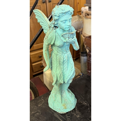 789 - Cast iron garden fairy