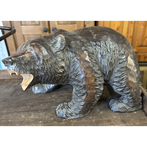 792 - Carved wood bear