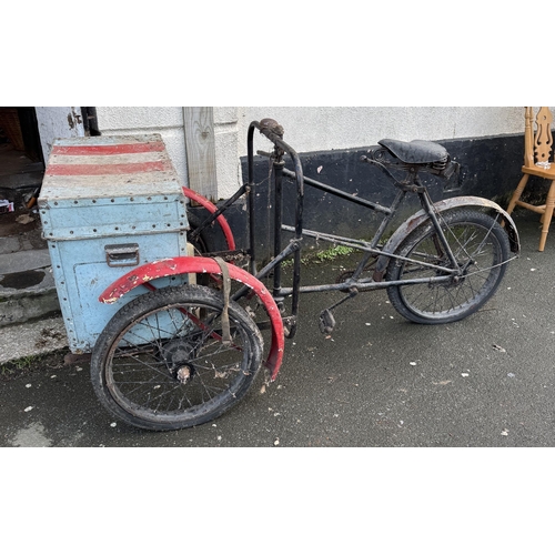 807 - Antique tradesman bicycle