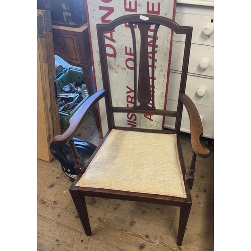 303 - Edwardian mahogany carver chair