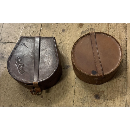 26 - 2 leather collar boxes