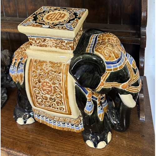 79 - Glazed pottery elephant