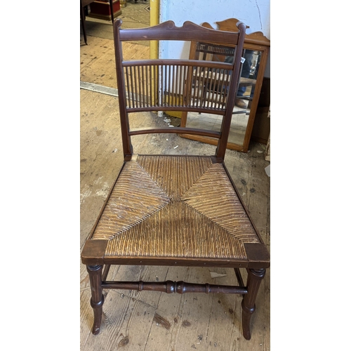 9 - Edwardian mahogany inlaid occasional chair