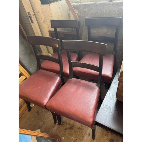 1134 - 4 19th century mahogany dining chairs