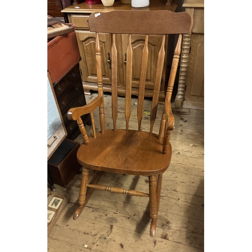 Slat back rocking chair