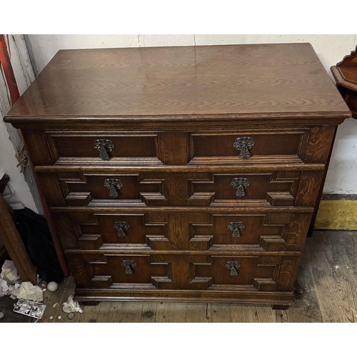 150 - Oak moulded chest 4 drawers