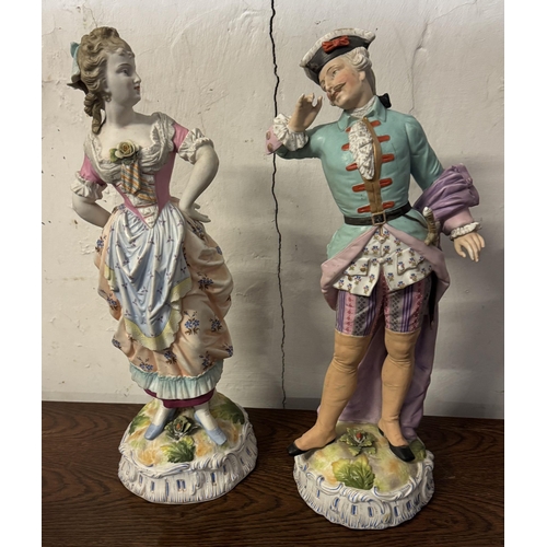 154 - Pair continental porcelain figures