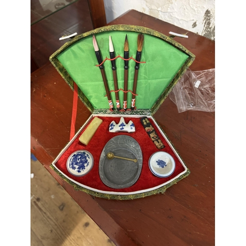 178 - Oriental calligraphy set