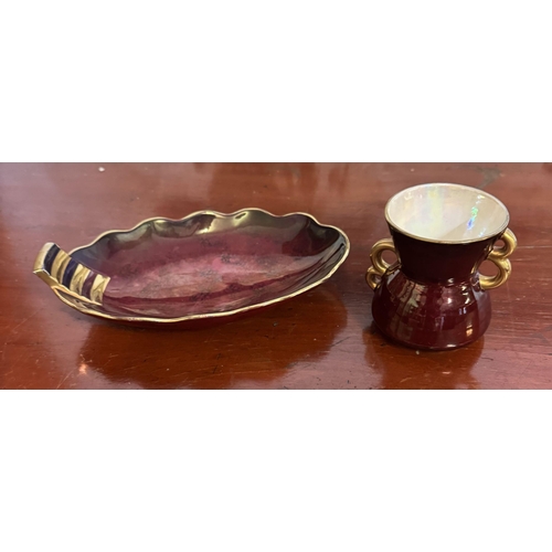 203 - Carltonware plate & vase