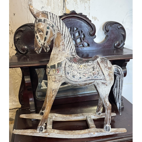 Mini wooden rocking horse