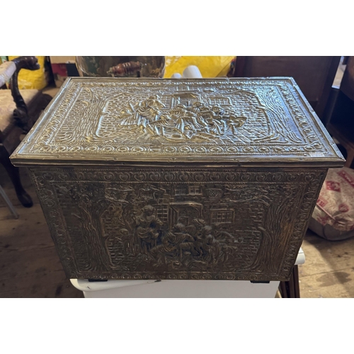 253 - Brass coal box