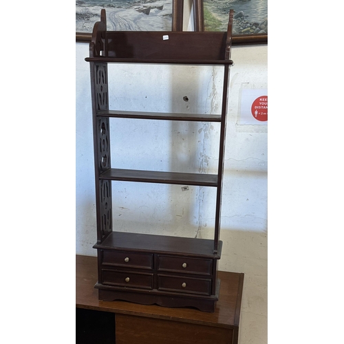 260 - Mahogany book shelves