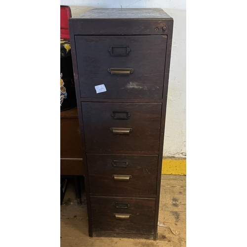 270 - Vintage oak filing cabinet