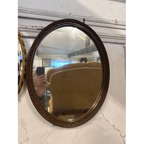 286 - Oval gilt mirror