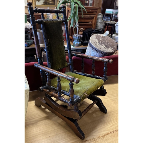 334 - Childs Victorian American rocking chair