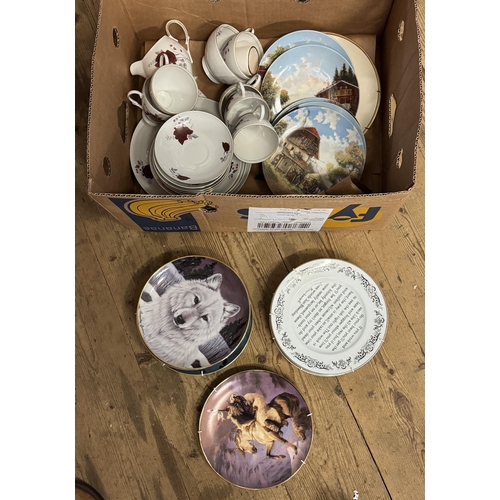 374 - Wall plates & teaset