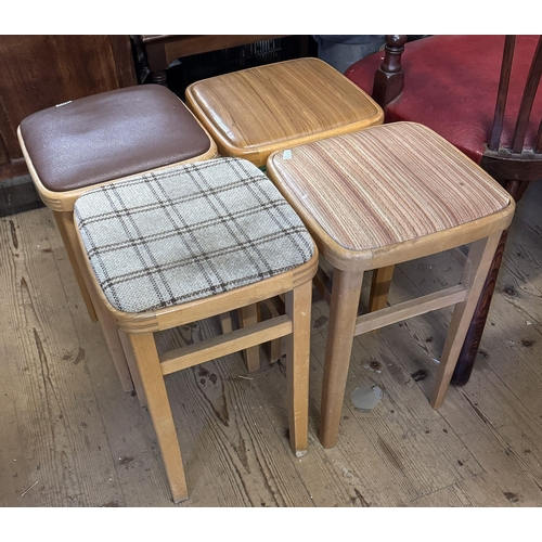 402 - 4 mid century stools